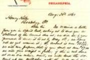 Handwritten letter from T. Morris Perot & Co. to Henry Keller