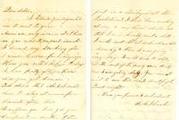 Handwritten letter from P. M. Johnston to her friend and schoolmate, Sallie (Sarah J. Keller), Page 1 and 2