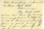 Telegraph from Titian J. Coffey to Thomas White June 25, 1864