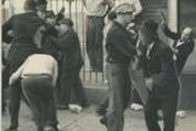 Ambridge Strike 1937 Police and Strikers Clash Photograph Front Side 