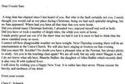 Letter from Clara Schneck to Sam regarding Christmas