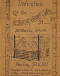 McMurray Scout Cabin dedication program, 1935.