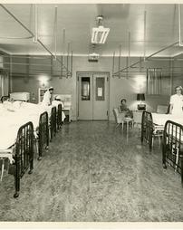View of an open hospital room.