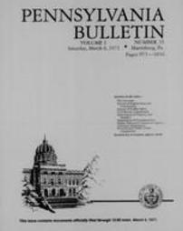 Pennsylvania bulletin Vol. 01 pages 0993-1016