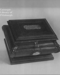 Casket made of ancient oak used in the construction of Glamis Castle, accompanied by the freedom of the Royal Burgh of Forfar, Scotland, 4th October, 1910
