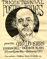 Pennsylvania tricentennial poetry series presents Gerald Stern.