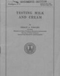 Testing milk and cream.