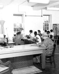 African American inmates in sewing class at the State Industrial Home for Women at Muncy, PA.