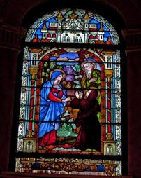 Sts. Casimir and Emerich stained glass window