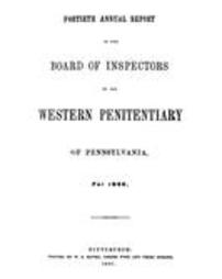 Report of the Western Penitentiary for the year ... (1866)