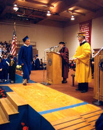 Students Receive Diplomas at Commencement 1987