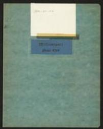 Williamsport Music Club Scrapbook: 1950-1951, 1951-1952