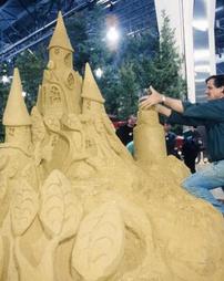 1996 Philadelphia Flower Show. Sand Castle Setup