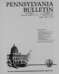 Pennsylvania bulletin Vol. 01 pages 1609-1640