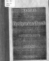 Manual of the Presbyterian Church of Johnstown, Penn'A