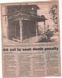 DA not to seek death penalty