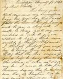 1862-08-18 Letter from P. Benner Wilson to his brother, Frank S. Wilson
