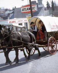 Mule team and Covered Wagon in Maple Festival Parade