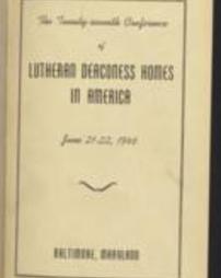 Twenty-seventh Conference of  Lutheran Deaconess Homes in America