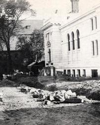 James V. Brown Library under construction, September 3, 1906