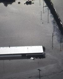 Wilkes-Barre, PA - Military Helicopter Aerial of Hurricane Agnes Flood