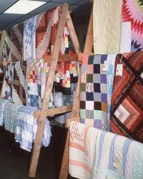 Two Women Look at Quilts