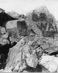 Badland rocks piled precariously in Meyersdale, Pa.