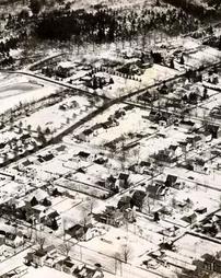 Aerial view of Williamsport's Grampian area, 1956