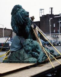 1996 Philadelphia Flower Show. Dying Lioness on Truck