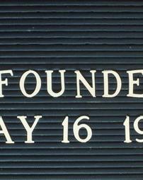 Founded May 16 1939 Sign