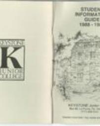 Keystone Junior College Student Information Guide 1988-89