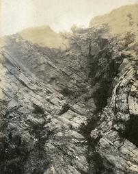 Abandoned quarry in folded Helderberg limestone