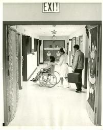Patient leaving the hospital.