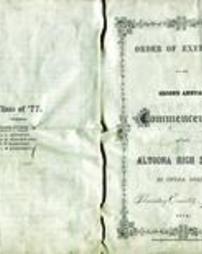 Altoona High School Commencement Program 1878