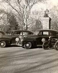 Police cars and motorcycles, 1941