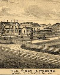 Residence of George H. Rogers, Muncy Township, Lycoming County, PA.