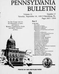Pennsylvania bulletin Vol. 25 pages 3837-3954