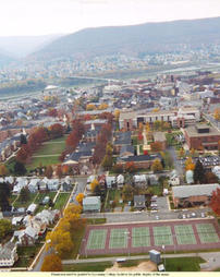 Aerial View of Lycoming College Campus in Autumn