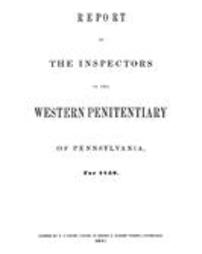 Report of the Western Penitentiary for the year ... (1850)