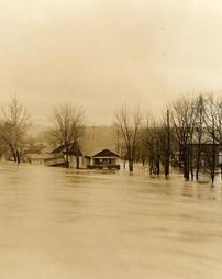 Looking south from High Street bridge over Lycoming Creek in 1936 flood