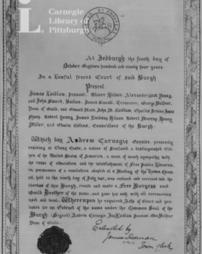 Burgess ticket of the freedom of Jedburgh, 4th October, 1894
