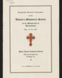 Fourteenth Biennial Convention of the Women's Missionary Society of the Ministerium of Pennsylvania, May 19, 20, 1920