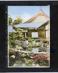 Japan. [Japanese building and garden]