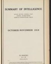 Summary of intelligence / Second Section, General Staff, General Headquarters, American Expeditionary Forces. 1918-10 - 1918-11