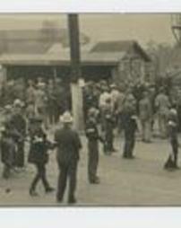 Ambridge Strike 1933 Police Face Strikers on the Street Photograph 