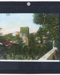 Italy. Ravello. Campania. Veduta dall’Hotel Palumbo con la Torre del Palazzo Rufolo