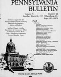 Pennsylvania bulletin Vol. 25 pages 0927-1070