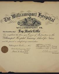 Diploma of Fay Marie Little