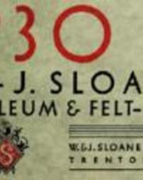W and J Sloane linoleum and felt base; Linoleum and felt base; 1930 W. and J. Sloane linoleum and felt base; 1930 season
