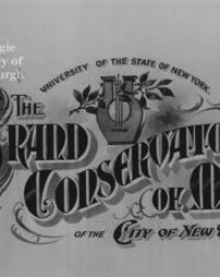 Resolution in binding from the Grand Conservatory of Music of the City of New York conferring degree of Doctor of Music on Mr. Carnegie 21st (i.e. 24th) April, 1899
